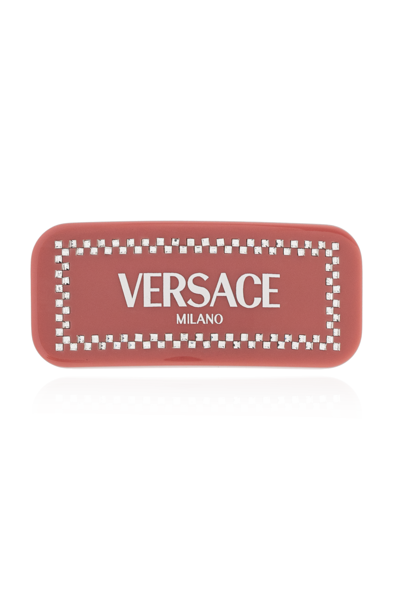 ヘアアクセサリー Versace Glossy Rectangular Hair Clip With Sparkling Versace Glossy Rectangular Hair Clip With Sparkling